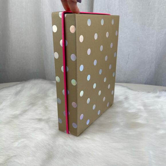 💕 Victoria’s Secret PINK Gift Display Decor Box Gold Brown Holograph Polka Dots - Picture 5 of 16